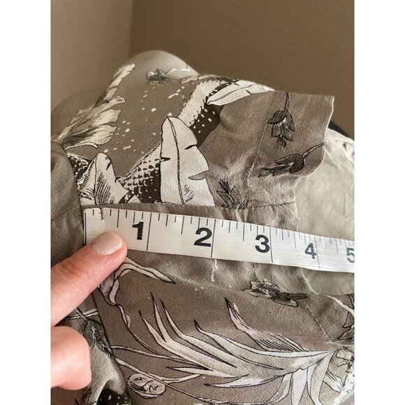 Anine Bing Tropical Print Candice Shorts Sz XS relaxed fit green white summer - Picture 5 of 8